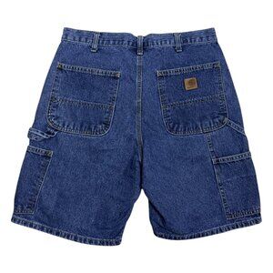CARHARTT Denim Jean Shorts Cotton Casual Summer Work Shorts Mens 32"